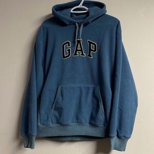Y2K Gap Fleece Pullover Hoodie Baby Blue